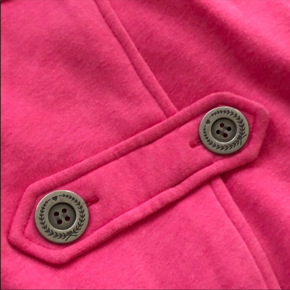 PINK by VS BLING FAUX FUR SHERPA LINED FULL ZIP HOODED JACKET SZ M PINK VINTAGE - Picture 7 of 14